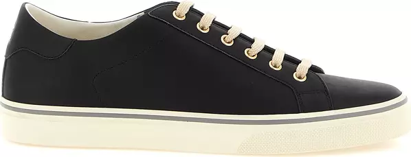 Black Calfskin Low Top Sneakers