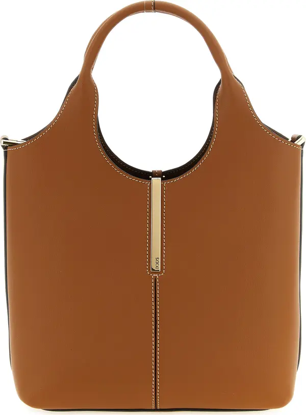 Brown Calfskin Tote Bag
