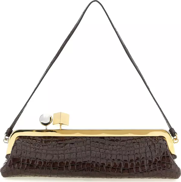 Brown Goatskin Clutch Bag
