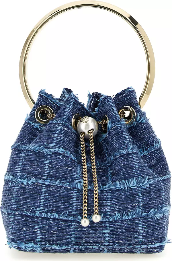 Blue Fabric Handbag