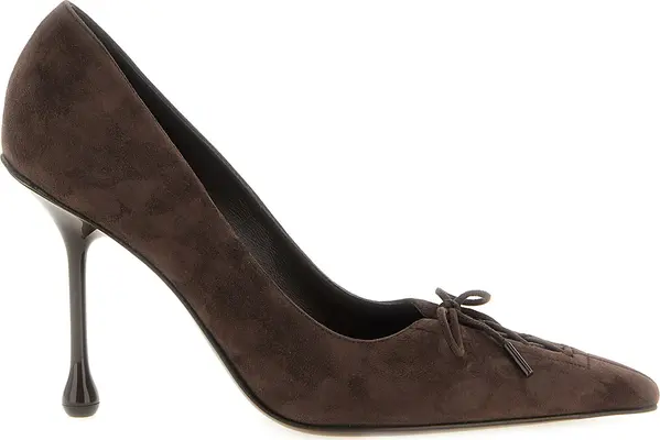 Brown Leather High Heel Pumps