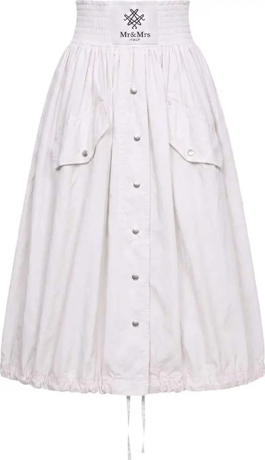 White Polyamide Women Skirt
