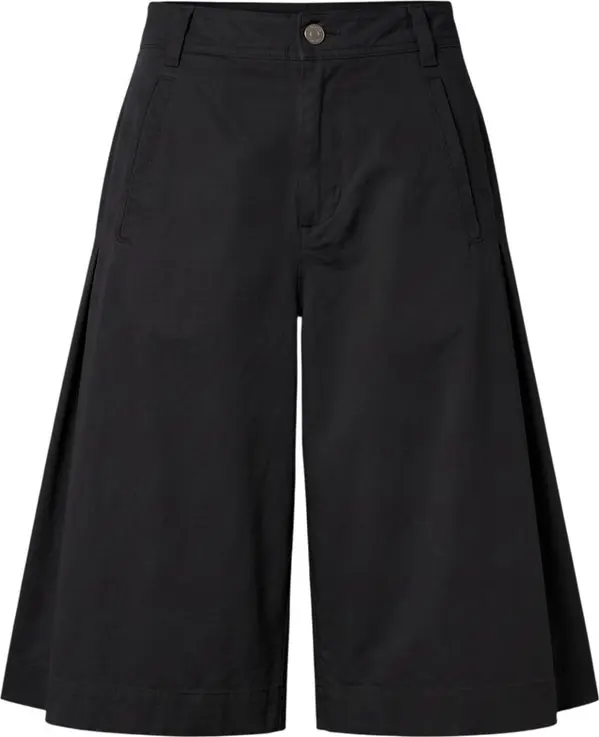 Black Cotton Women Shorts