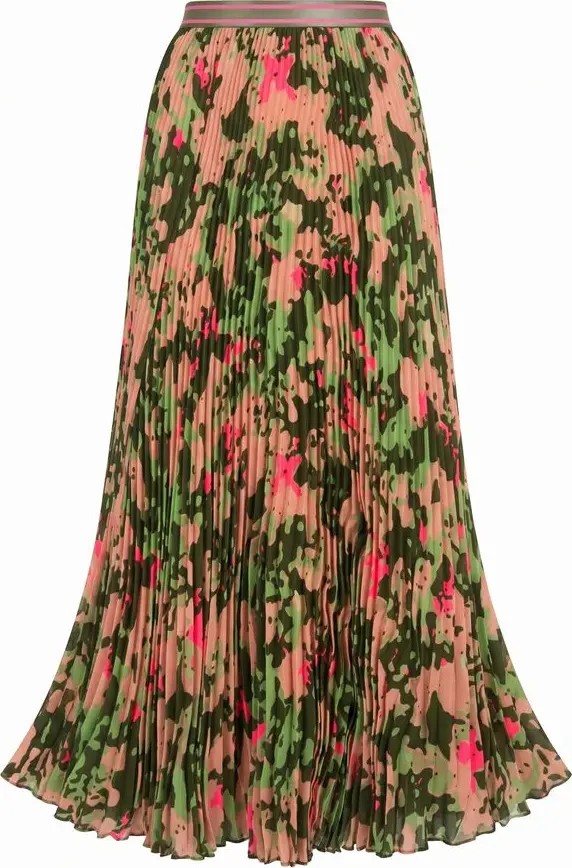 Pink Polyester Women Skirt