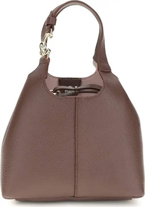 Beige Calf Leather Bos Taurus Shoulder Bag