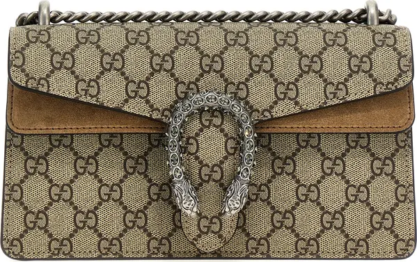 Beige Calfskin Shoulder Bag