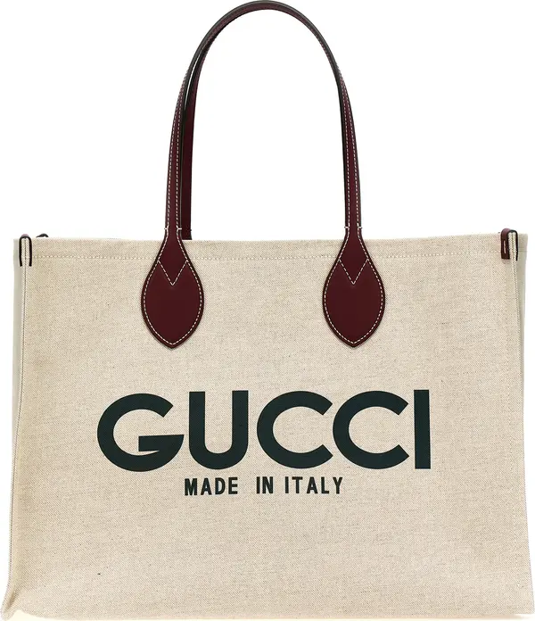 Beige Polyethylene Tote Bag