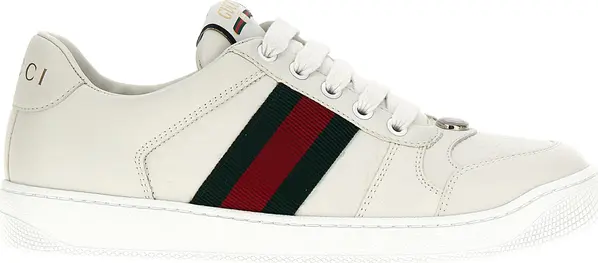 White Lamb Leather Low Top Sneakers
