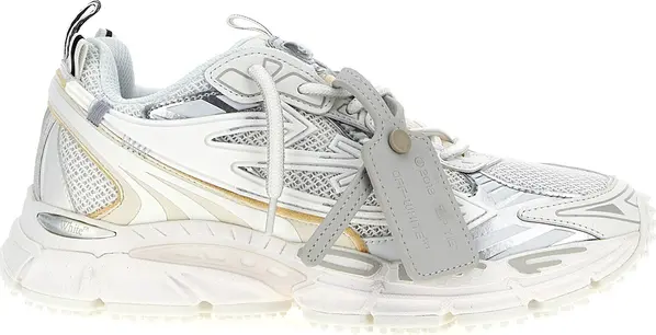White Polyethylene Athletic Sneakers
