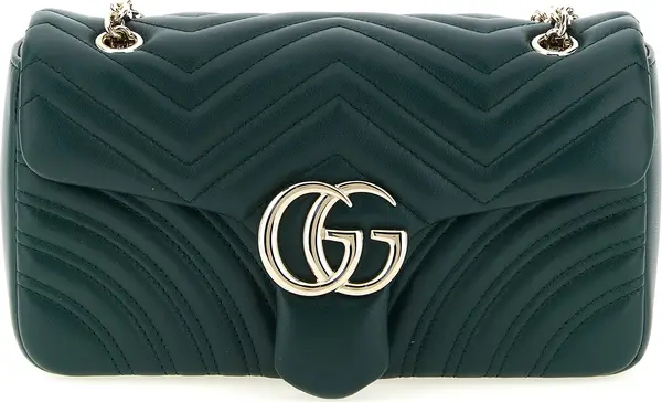 Bicolor Lamb Leather Shoulder Bag