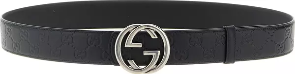 Black Calfskin Regular Belt