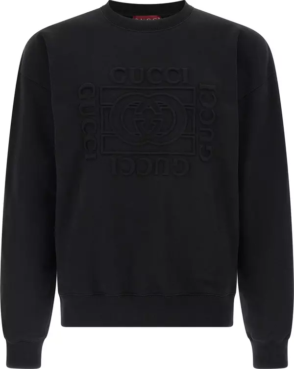 Black Cotton Sweatshirt