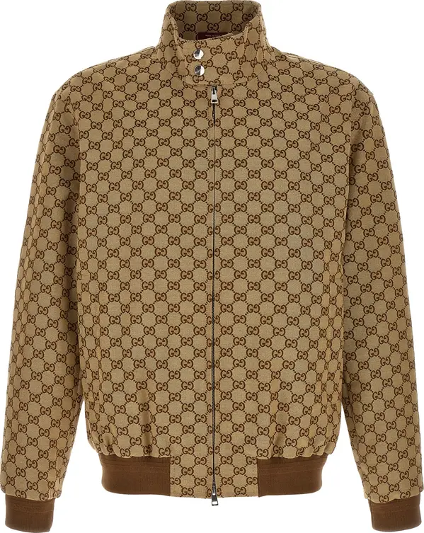Beige Cotton Bomber