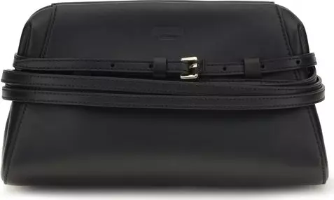 Black Goatskin Shoulder Bag