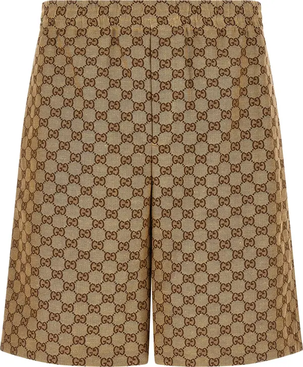 Beige Linen Bermuda Shorts