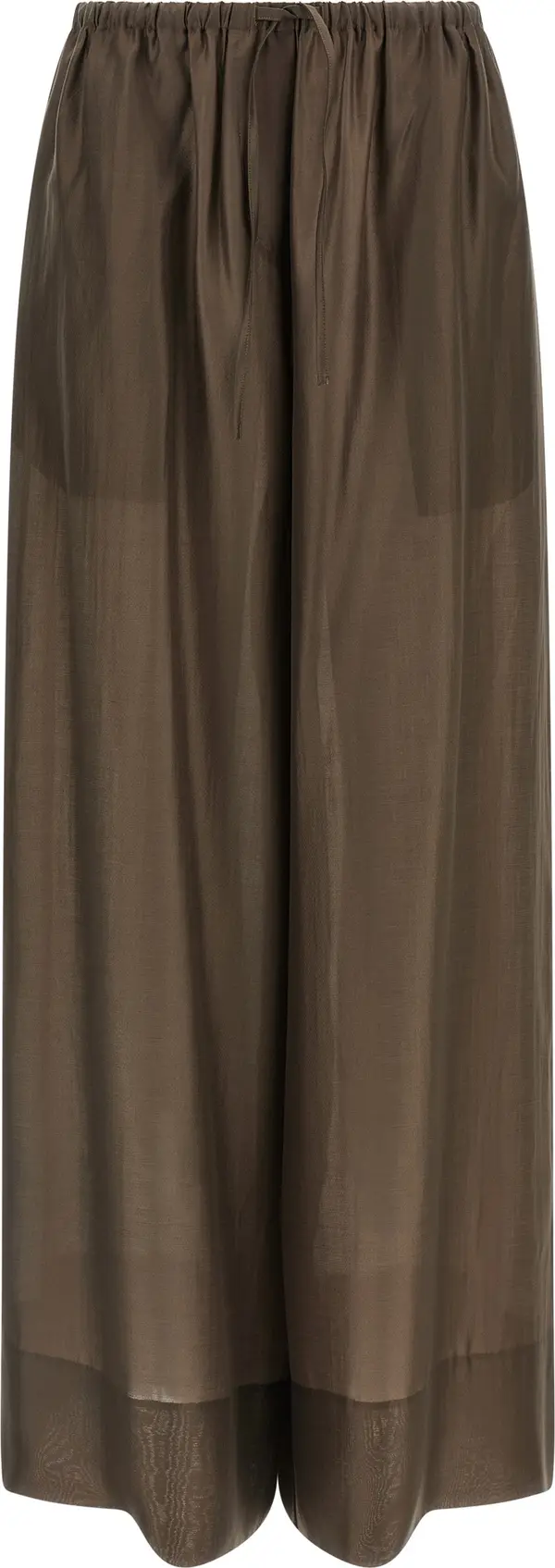 Brown Tencel Casual Pants