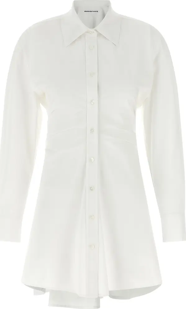 White Cotton Short Dress