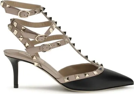 Black Calf Leather Bos Taurus High Heel Pumps