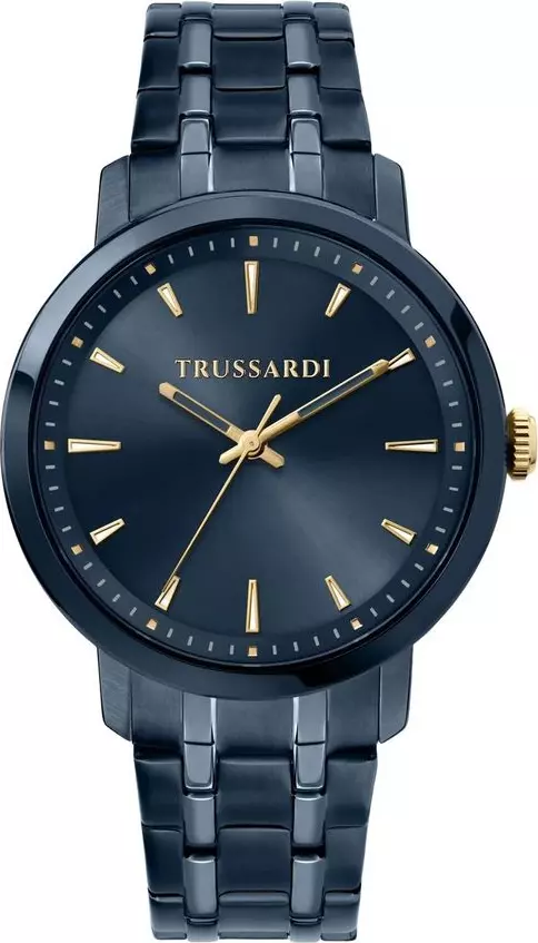 Blue Stainless Steel Dress Watch