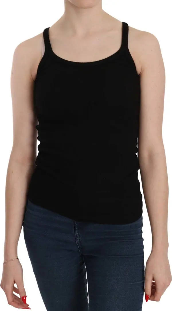 Black Sleeveless Spaghetti Strap Blouse