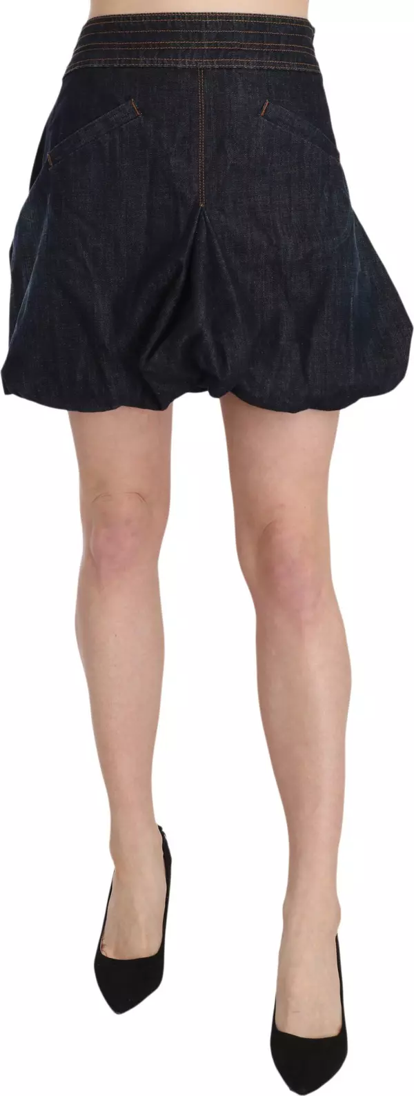 Blue Jeans Denim Cotton Stretch A-line Mini