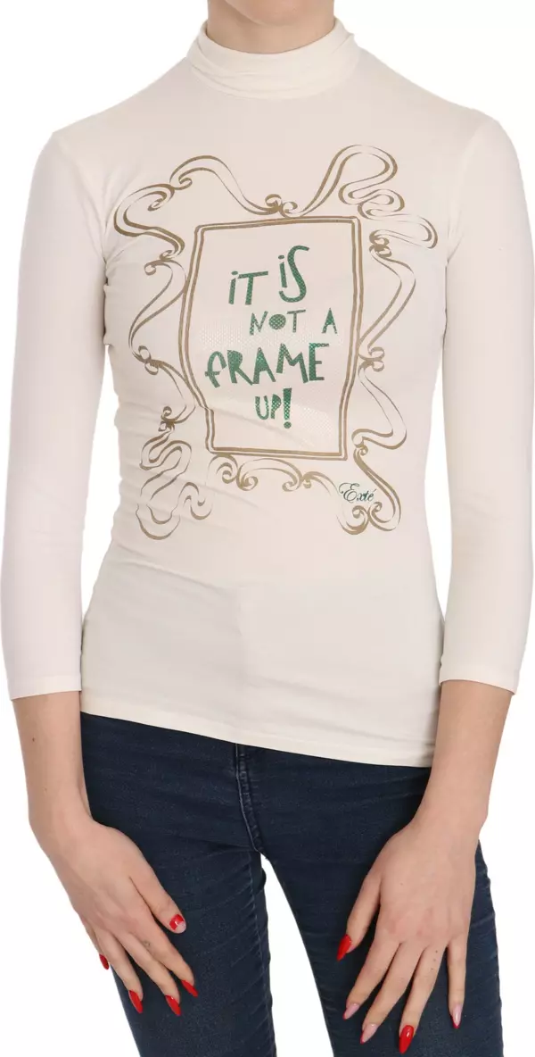 Crew Neck It Is Not A Frame Up! Print Blouse