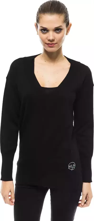 Black Wool Women Sweater