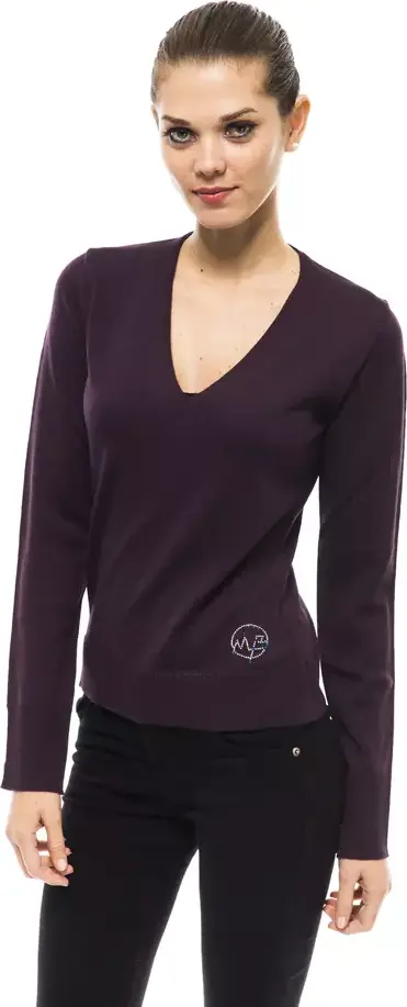 Purple Wool Women Sweater