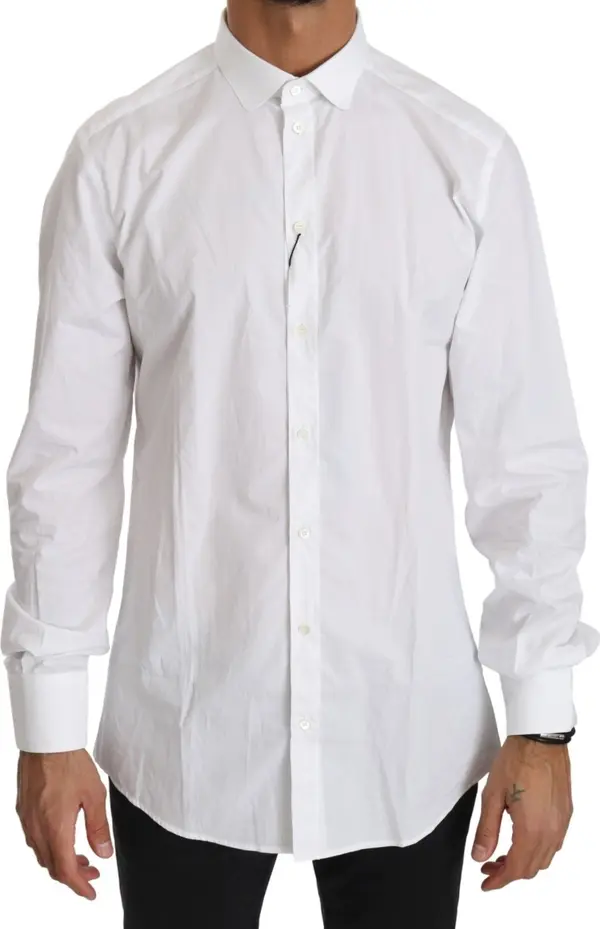 White Cotton Long Sleeve Top Shirt
