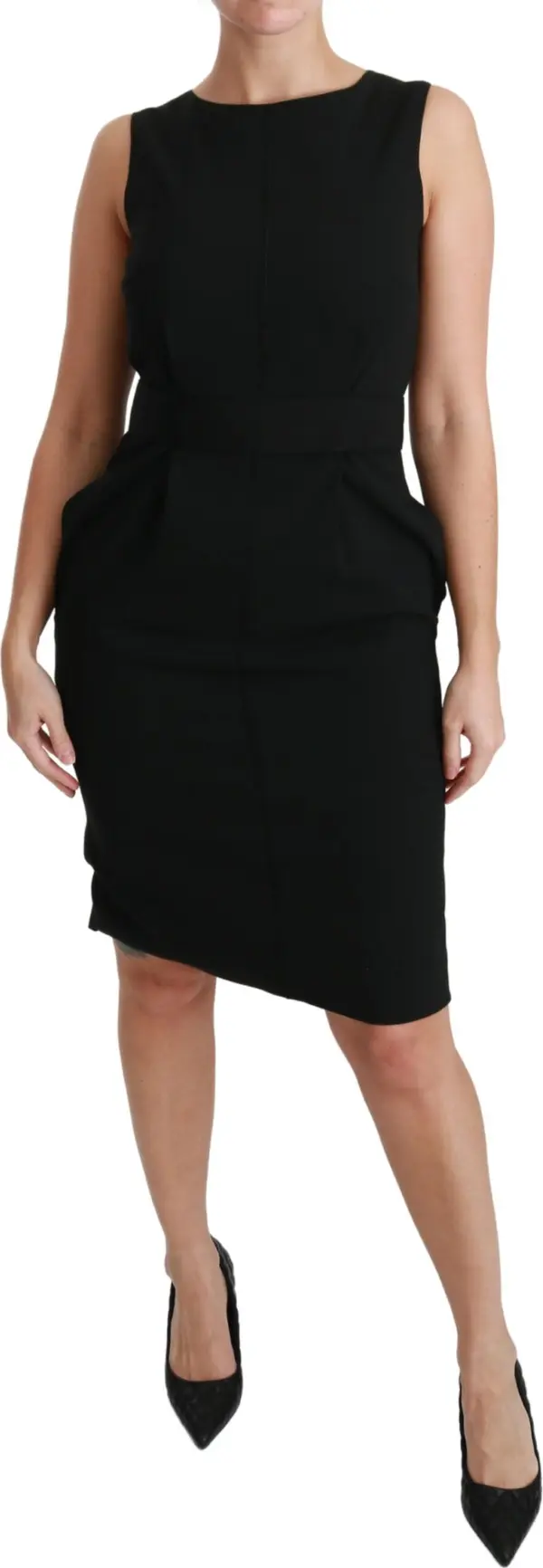 Black Sheath Stretch Formal Dress