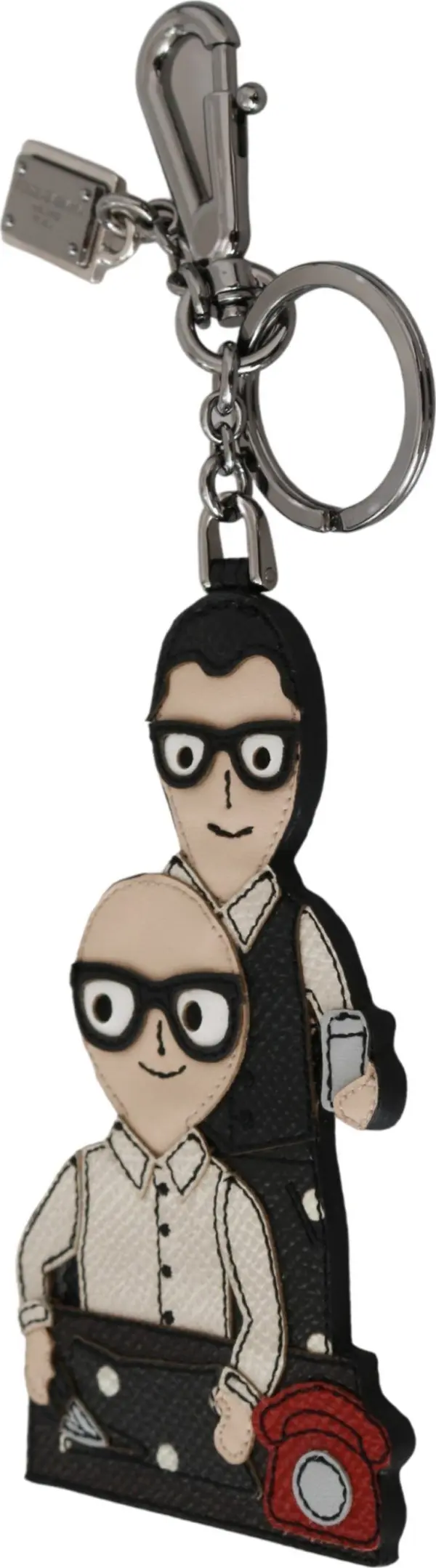 Leather Dominico Stefano #DGFAMILY Logo Badge Keychain