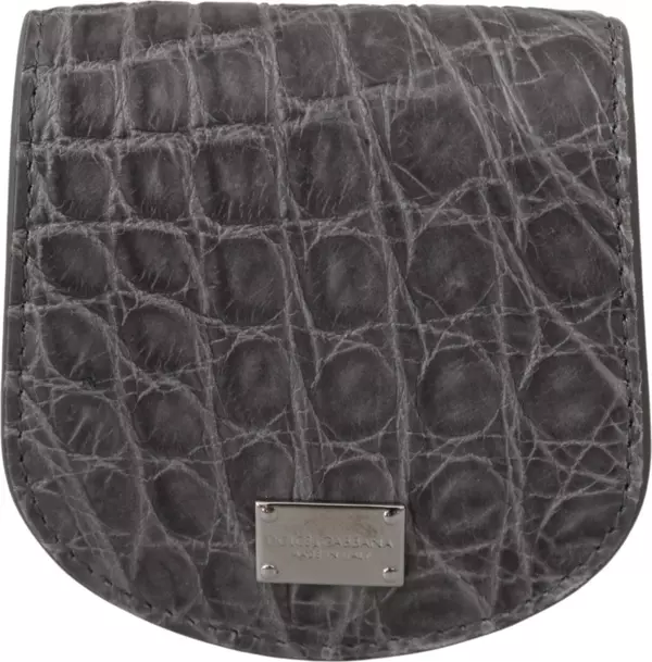 Gray Exotic Skin Condom Case Holder Pocket Wallet