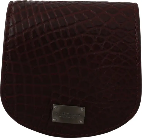Brown Exotic Skin Pocket Condom Case Holder