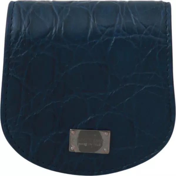 Blue Leather Holder Pocket Condom Case