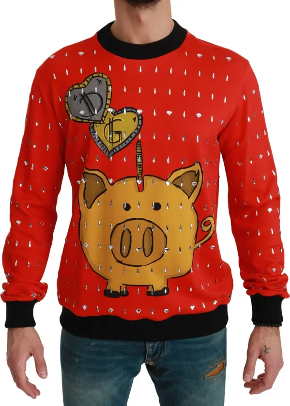 Red Crystal Pig of the Year Sweater