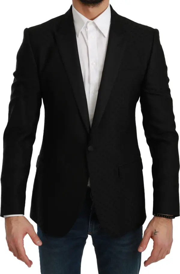 Black Slim Fit Coat Jacket MARTINI Blazer