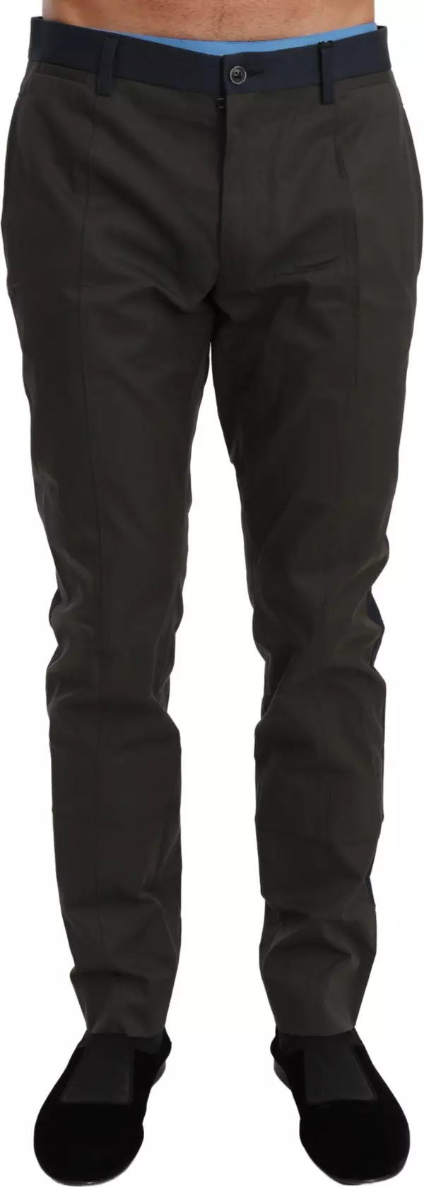Blue Gray Stripes Trouser Cotton Pants