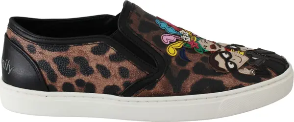 Leather Leopard #dgfamily Loafers Shoes
