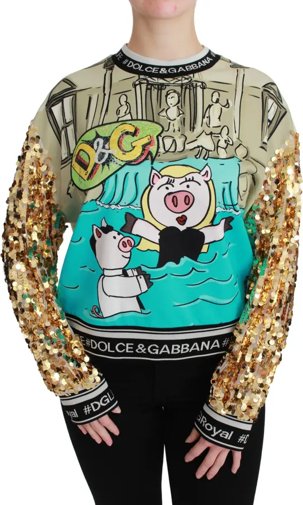 Year of the Pig Sequined Top Sweater