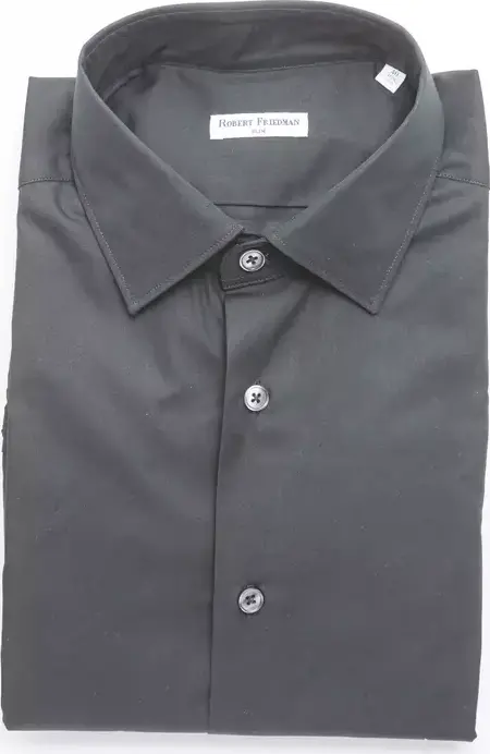 Black Cotton Men's Shirt