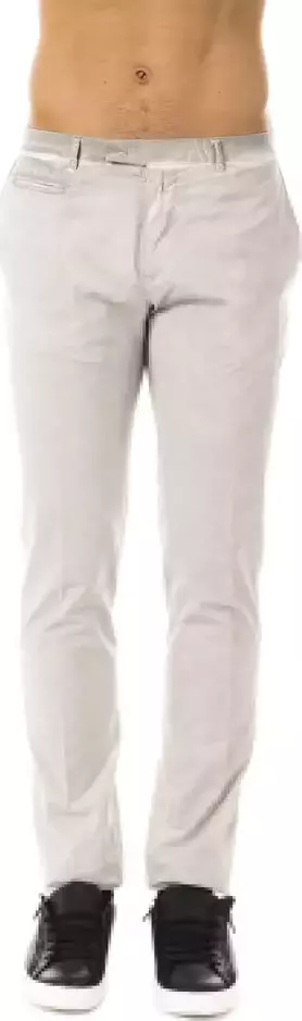 Gray Cotton Men Pant