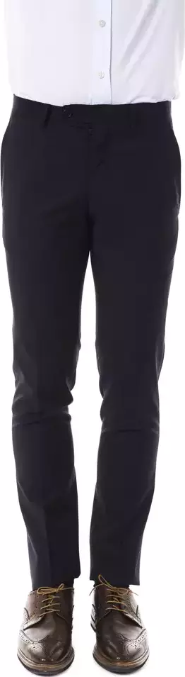 Gray Wool Men's Suit Pant
