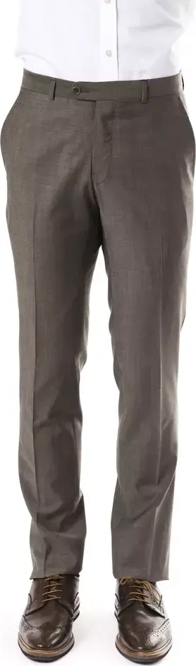 Gray Wool Mens Suit Pant