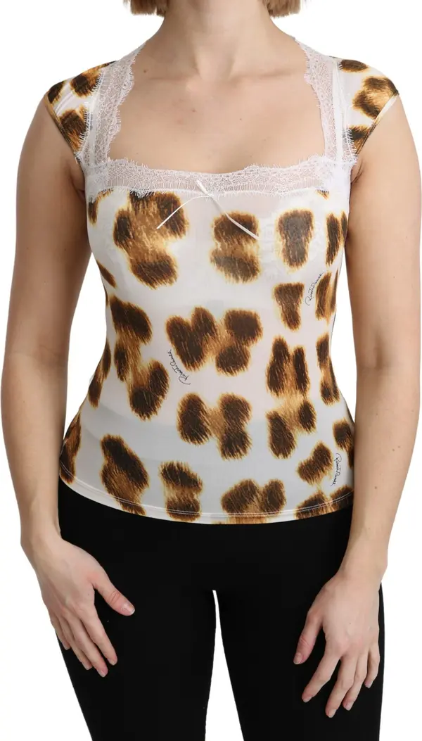 White Brown Camisole Underwear Blouse