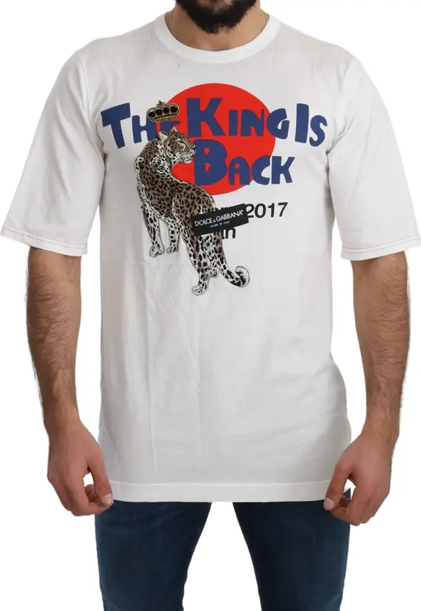 White Leopard Royal Top T-shirt
