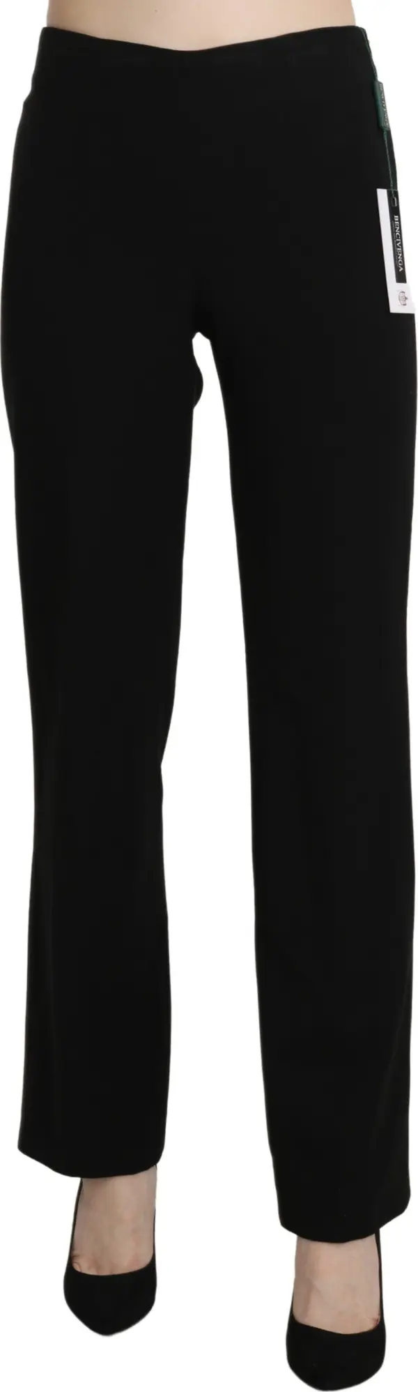 Black High Waist Straight Formal Dress Trouser