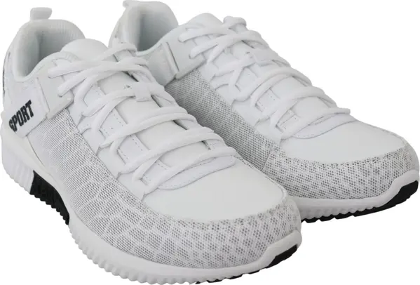 White Polyester Adrian Sneakers Shoes