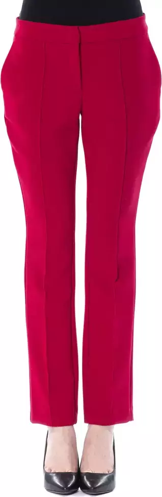 Fuchsia Polyester Women Pant