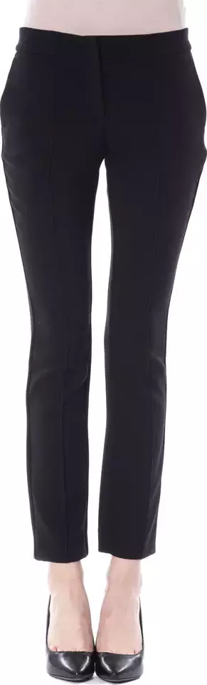 Black Polyester Women Pants