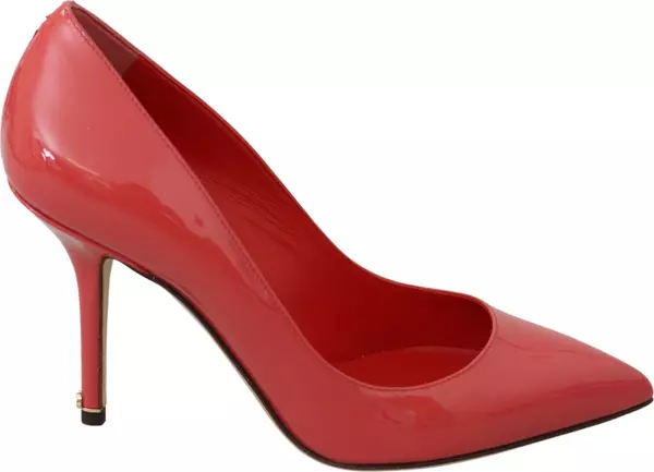 Dark Pink Patent Leather Heels Pumps